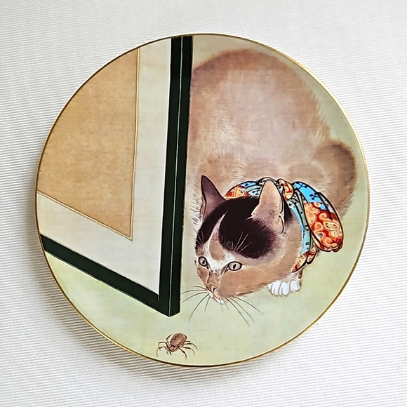 METROPOLITAN MUSEUM OF ART MMA 1986 Cat And Spider Plate By Toko - Picture 1 of 5